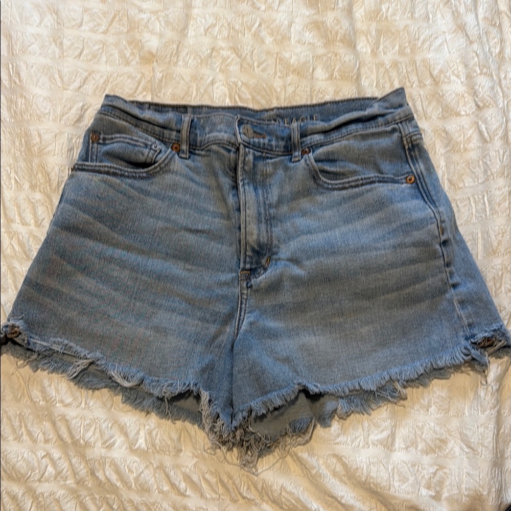American Eagle Outfitters Blue Jean Shorts Distressed Style